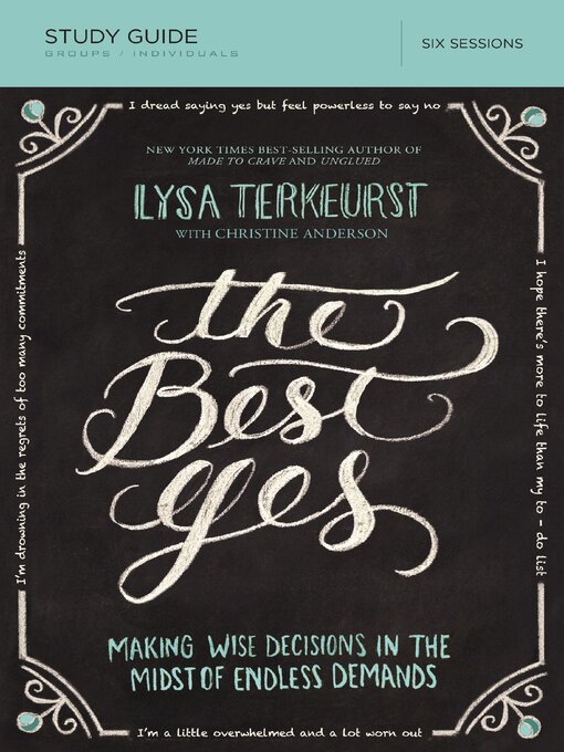 Title details for The Best Yes Bible Study Guide by Lysa TerKeurst - Wait list